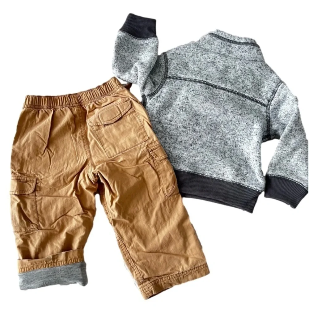 Toddler Boy Utility Pant and Pullover Bundle size 2T